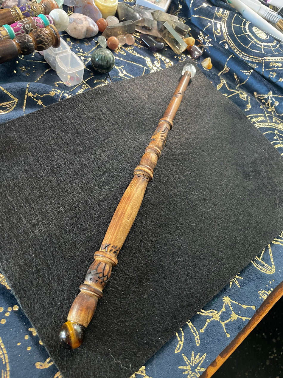 XIII Age of Aquarius, #4.4 Unique One of A Kind Magick Weavers Wand, Spiritual Tool, Metaphysical, Energetic Elfish Magick Weavers Wand Certification  Bodhisattva Lotus Series   Name: